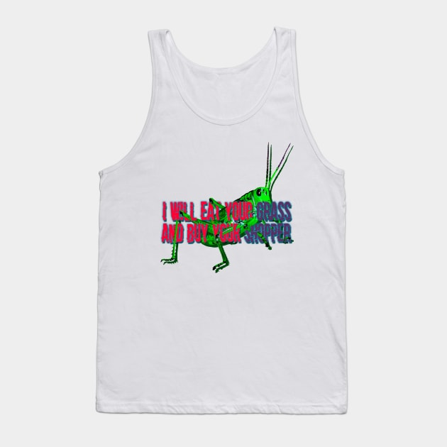 grasshopper insect popart geek colorful humor Tank Top by denpoolswag